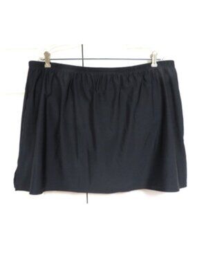 Croft & Barrow Swim Skirt with Brief Solid Black 20W